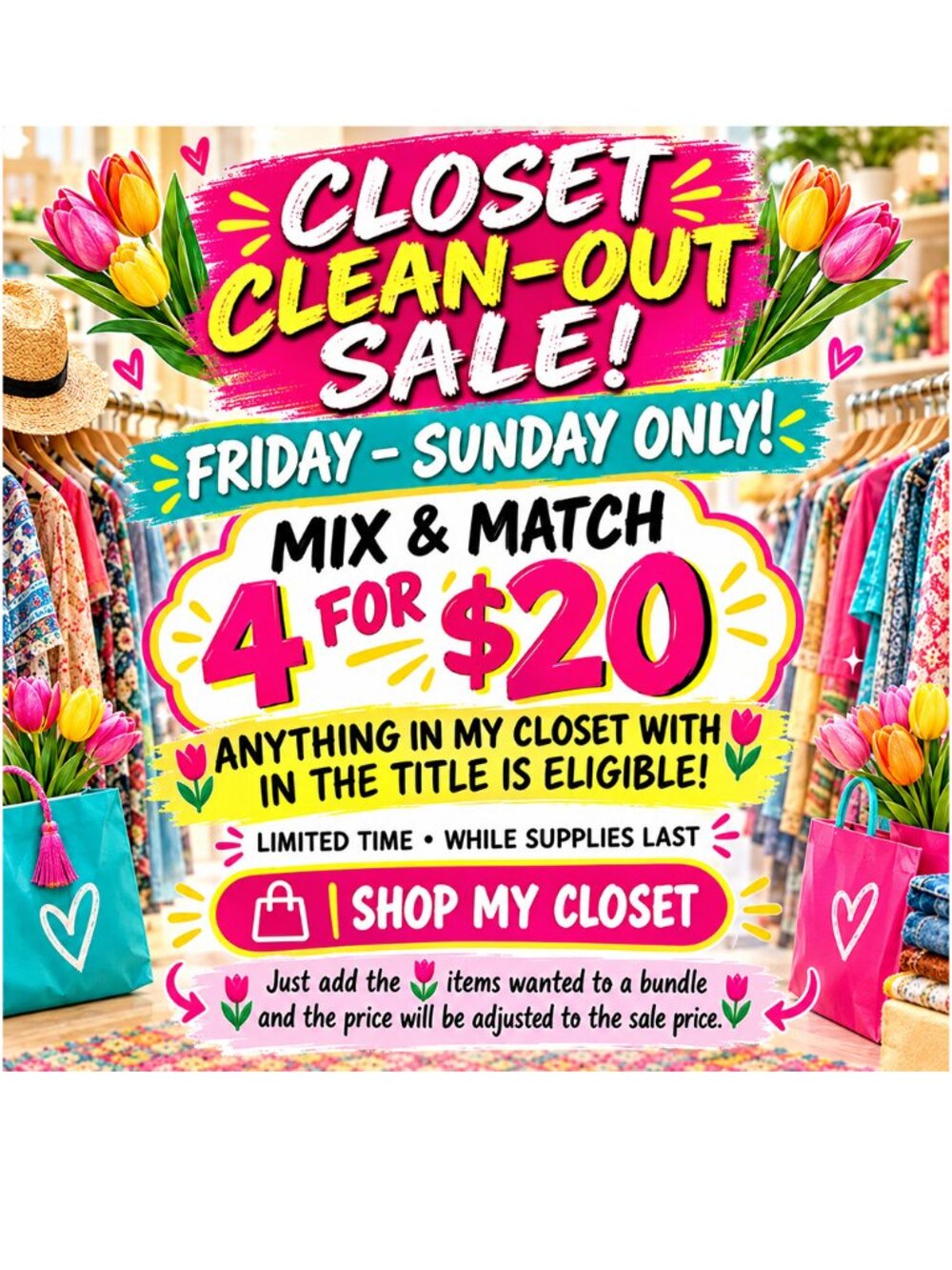 🌷 Closet Clean Out SALE! 4 🌷 Items 🌷 for $20
